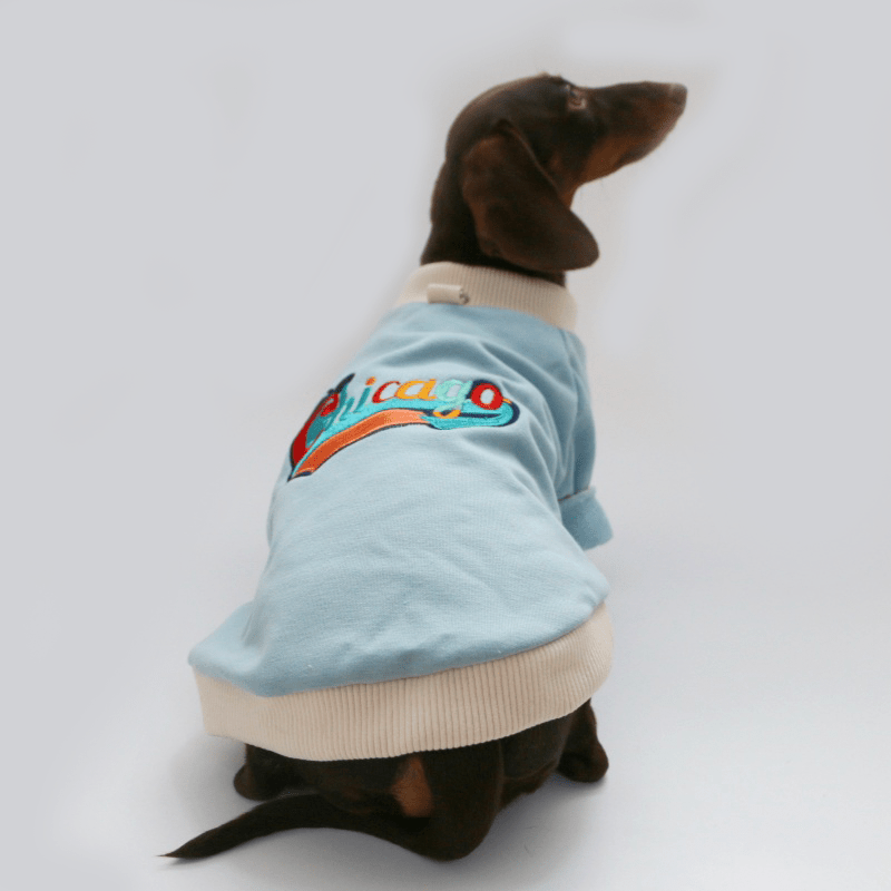 Dachshund Dog Clothes Fleece Hoodie Warm Sweatshirt Rainbow Chicago - PIKAPIKA