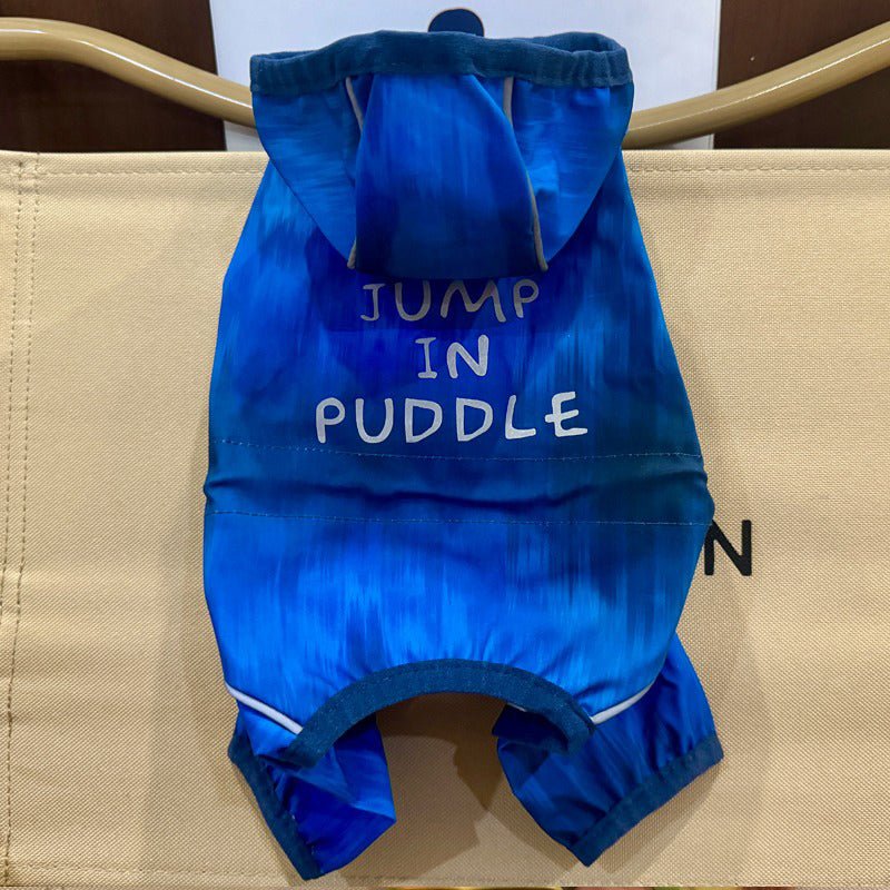 Dazzling Waterproof 4Legs Cover Raincoats Outdoor Dog Clothes - PIKAPIKA