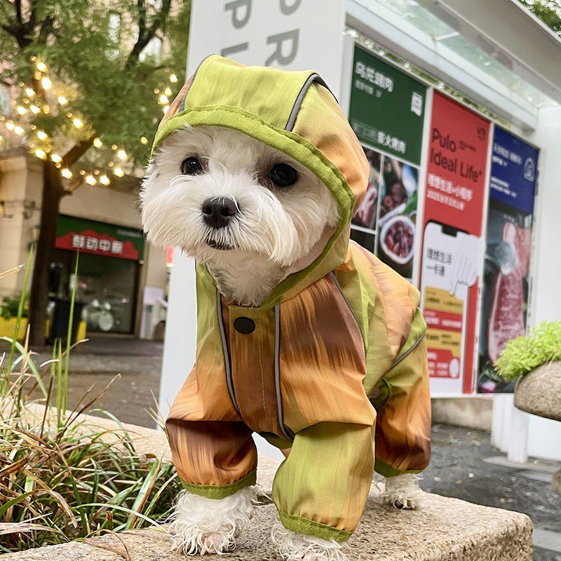 Dazzling Waterproof 4Legs Cover Raincoats Outdoor Dog Clothes - PIKAPIKA