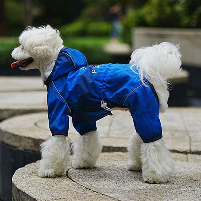 Dazzling Waterproof 4Legs Cover Raincoats Outdoor Dog Clothes - PIKAPIKA