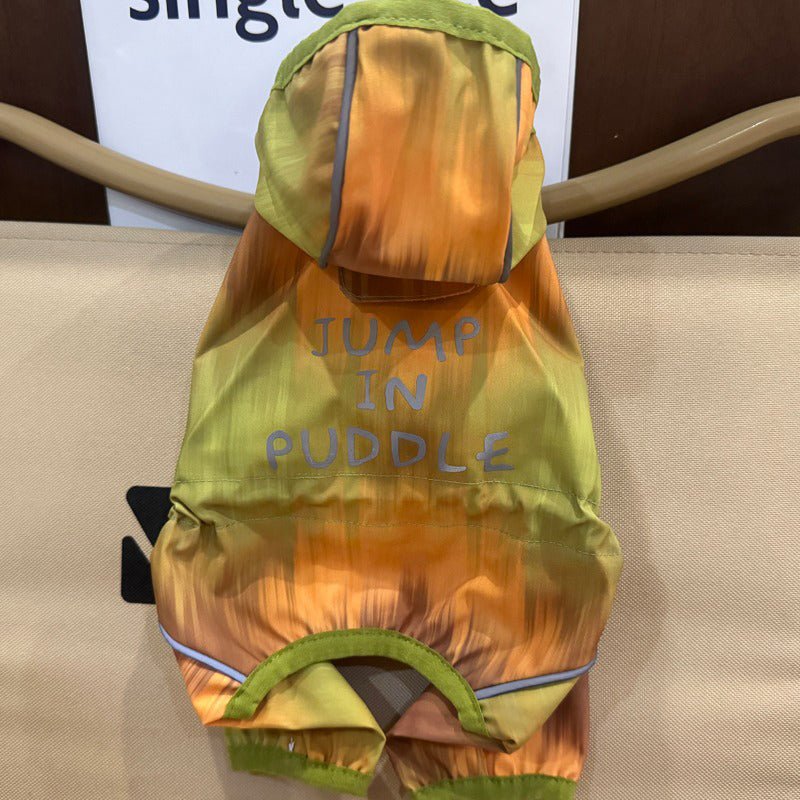 Dazzling Waterproof 4Legs Cover Raincoats Outdoor Dog Clothes - PIKAPIKA