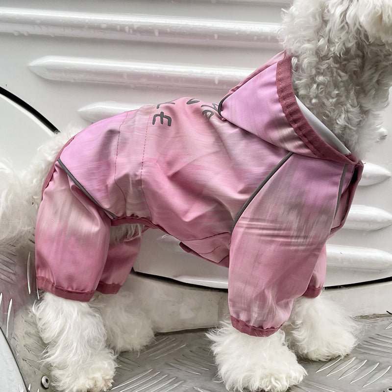 Dazzling Waterproof 4Legs Cover Raincoats Outdoor Dog Clothes - PIKAPIKA