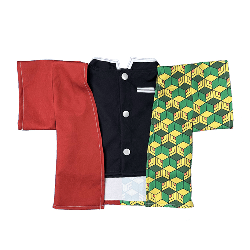 Demon Slayer Tanjiro Pet Costumes Outfit Dog Kimono Cloak - PIKAPIKA