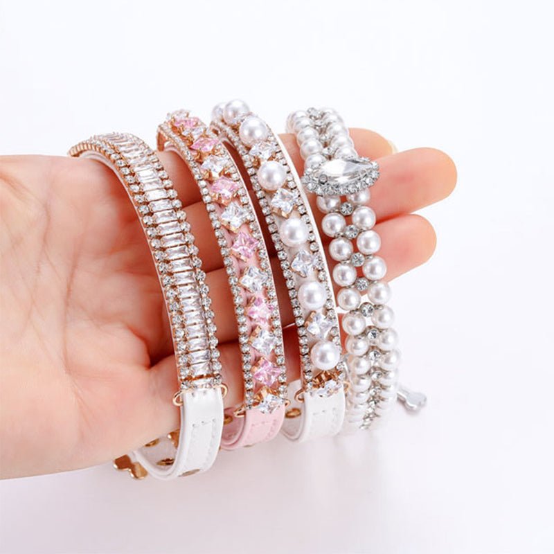 Diamond Pearl Dog & Cat Collar Accessories - PIKAPIKA