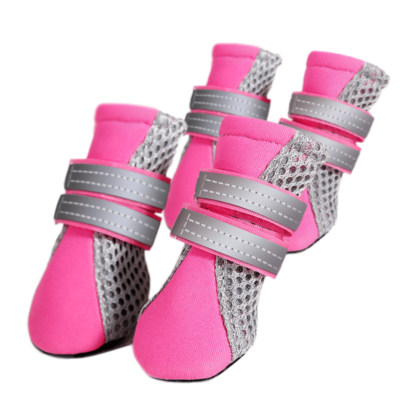 Dog Boots Non - Slip Pet Shoes Waterproof Velcro Strap Mesh - PIKAPIKA