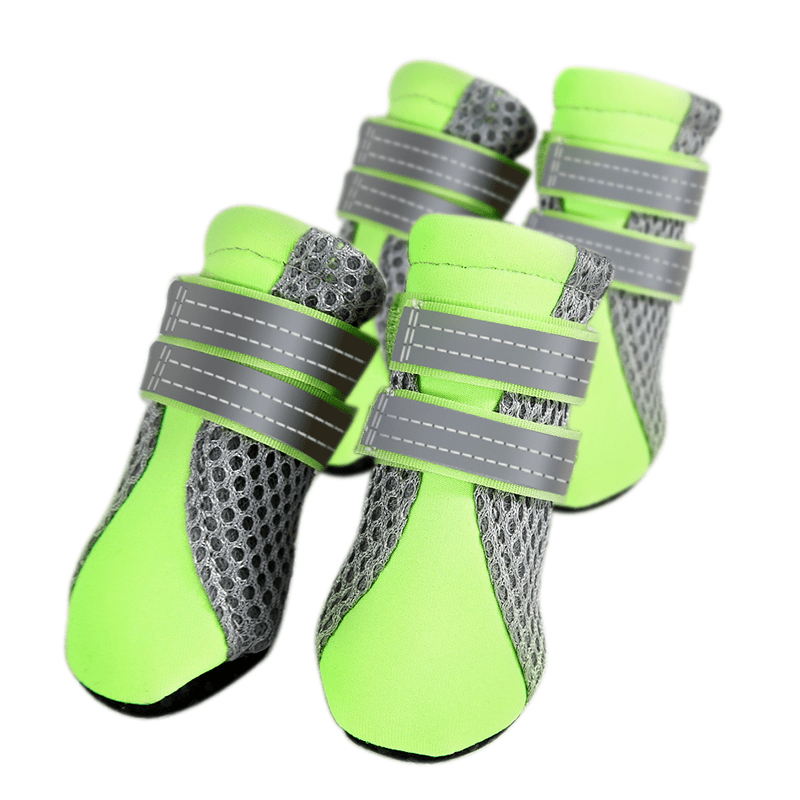 Dog Boots Non - Slip Pet Shoes Waterproof Velcro Strap Mesh - PIKAPIKA