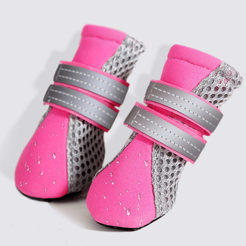 Dog Boots Non - Slip Pet Shoes Waterproof Velcro Strap Mesh - PIKAPIKA