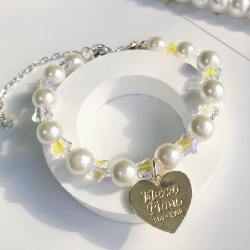 Dog & Cat Pearl Handmade Necklace Love Star String - PIKAPIKA