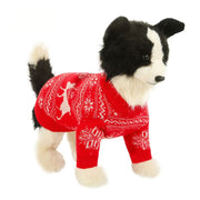Dog Christmas Sweater Knit Wear Cat Sweater Holiday Clothes Red - PIKAPIKA
