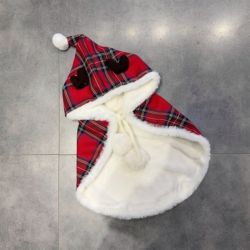 Dog Clothes Christmas Cloak Winter Coat Bulldog Pug - PIKAPIKA