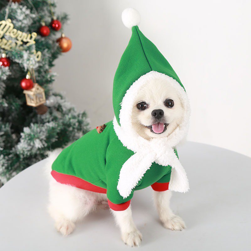 Dog Clothes Christmas Hoodie Small Dog Clothes - PIKAPIKA