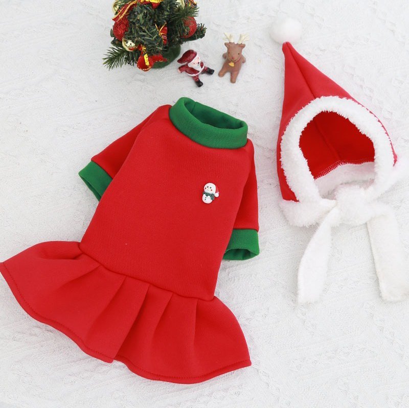 Dog Clothes Christmas Hoodie Small Dog Clothes - PIKAPIKA