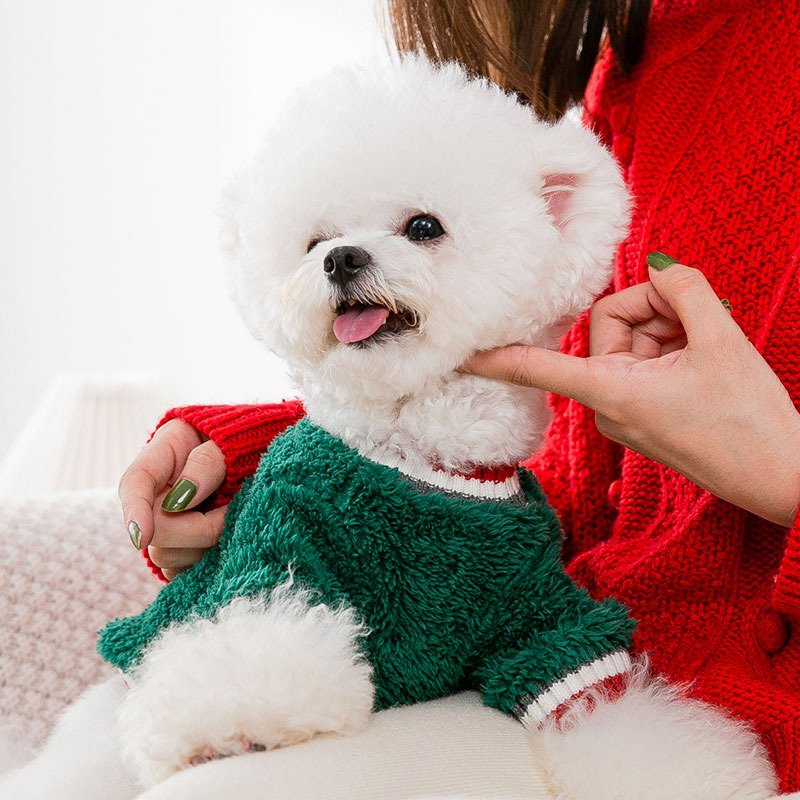 Dog Clothes Christmas Sweater Fleece Sweatshirt - PIKAPIKA