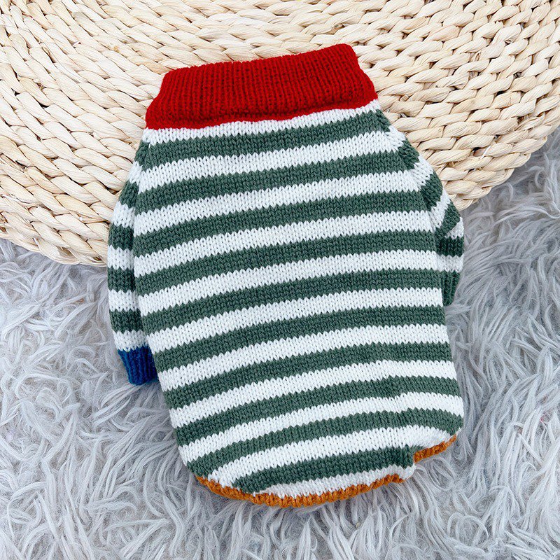 Dog Clothes Christmas Sweater Stripe - PIKAPIKA