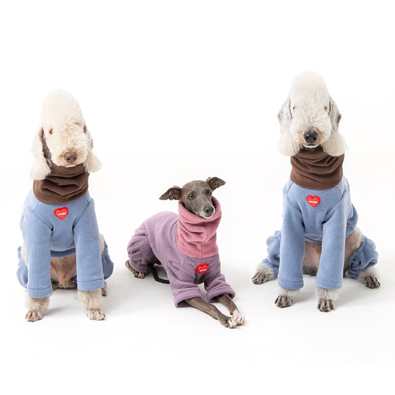 Dog Clothes Fleece Onesie Bedlington - PIKAPIKA