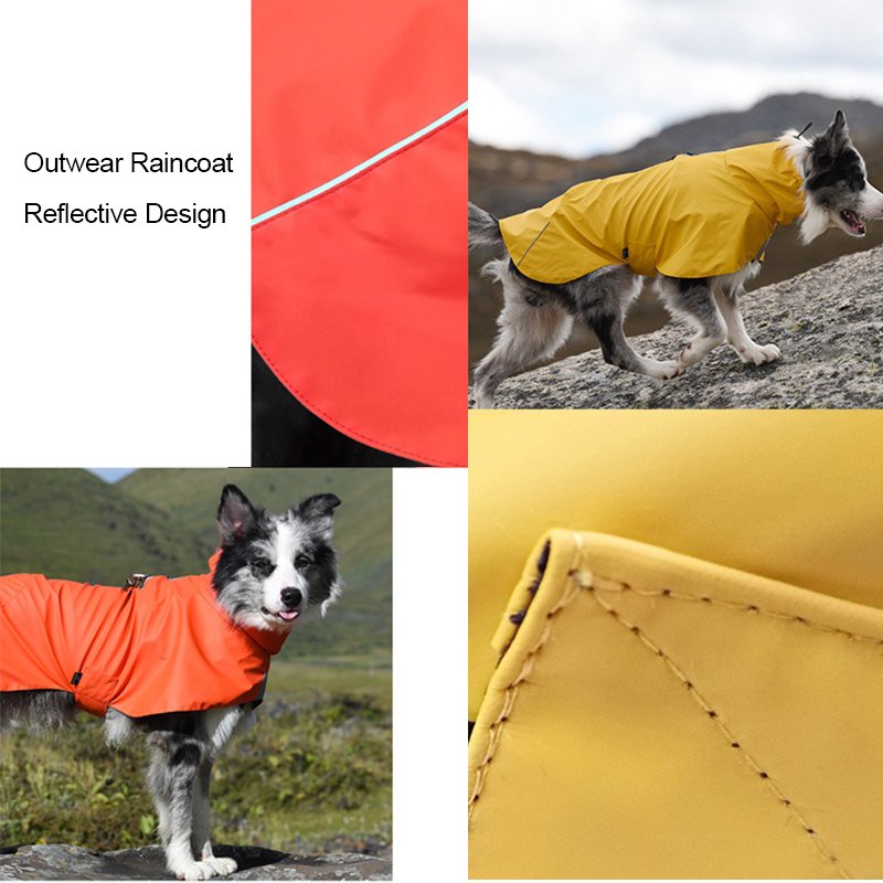 Dog Clothes Rain Cape Waterproof Windproof Jacket - PIKAPIKA