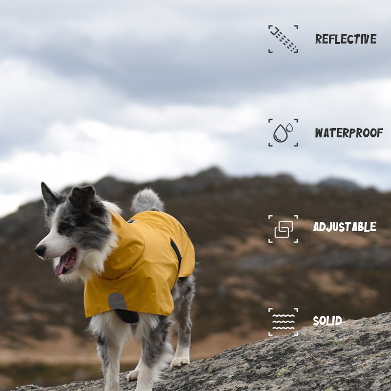 Dog Clothes Rain Cape Waterproof Windproof Jacket - PIKAPIKA