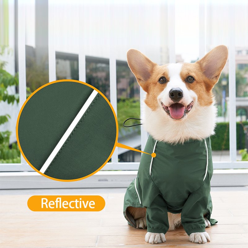 Dog Clothes Raincoat Reflective Windproof Waterproof Jacket - PIKAPIKA