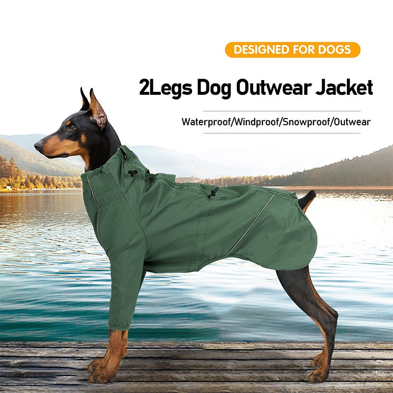 Dog Clothes Raincoat Reflective Windproof Waterproof Jacket - PIKAPIKA