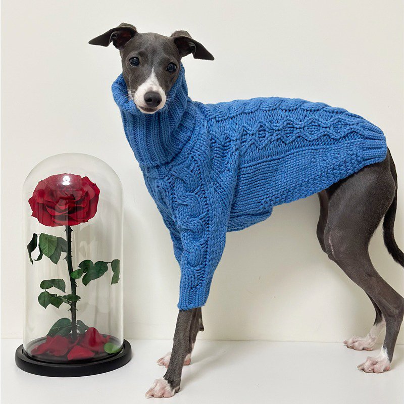 Dog Clothes Turtleneck Sweater Italian Greyhound Whippet - PIKAPIKA