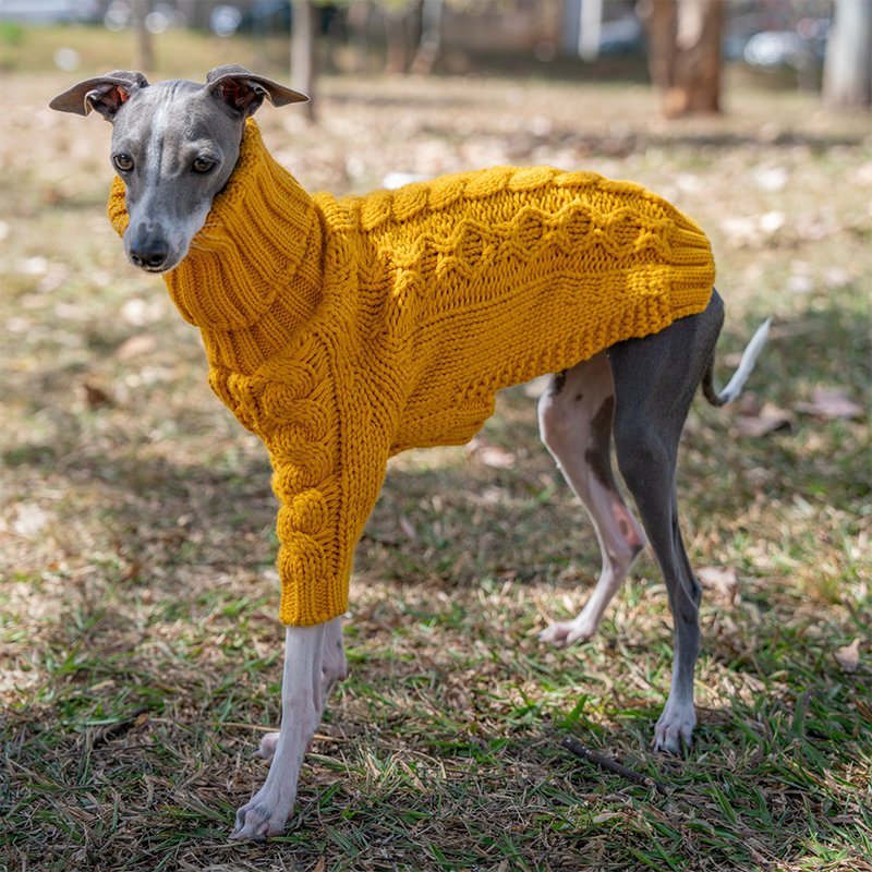 Dog Clothes Turtleneck Sweater Italian Greyhound Whippet - PIKAPIKA
