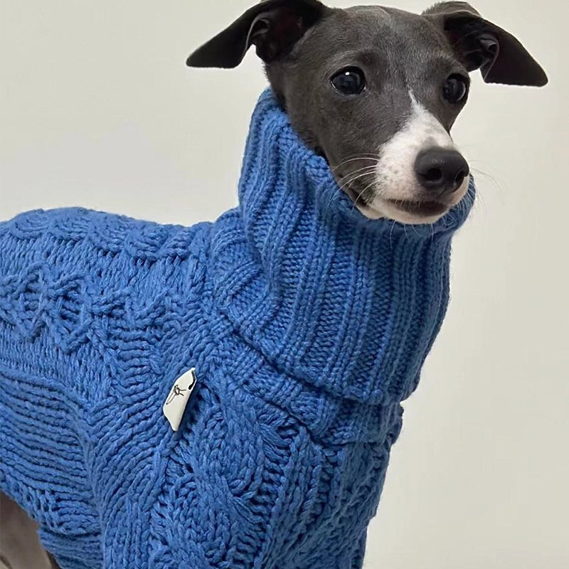 Dog Clothes Turtleneck Sweater Italian Greyhound Whippet - PIKAPIKA