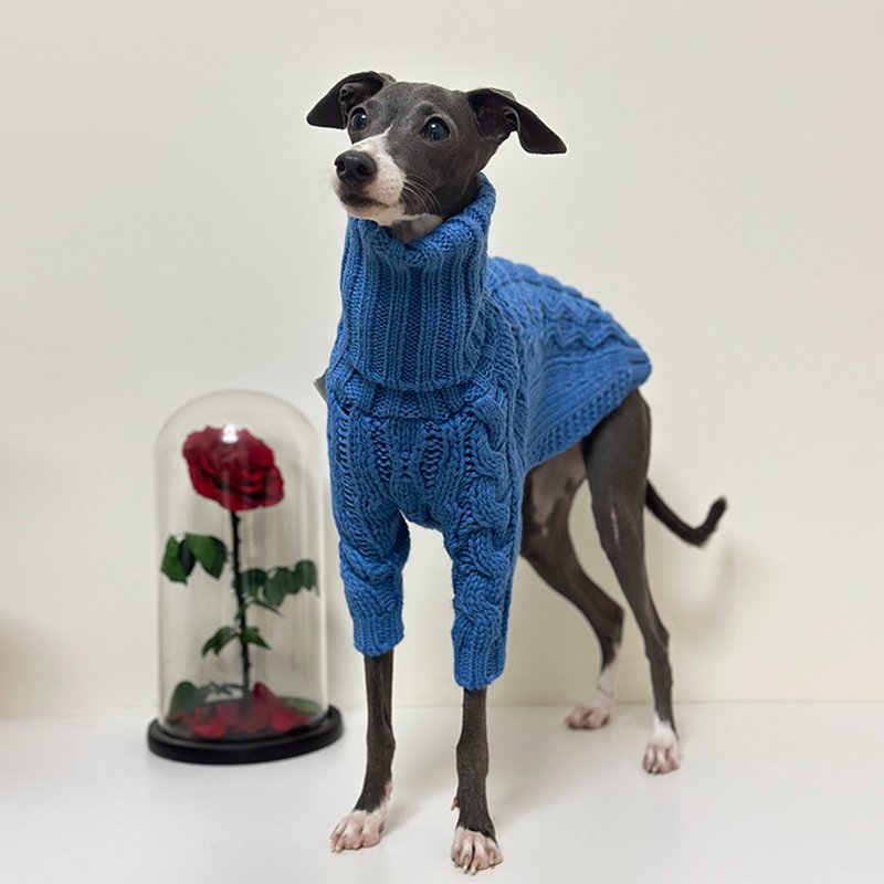 Dog Clothes Turtleneck Sweater Italian Greyhound Whippet - PIKAPIKA