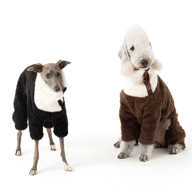 Dog Coat Fleece Onesies Jacket 4Legs Clothes Italian Greyhound Whippet - PIKAPIKA