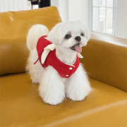 Dog Coat Vest Lady Princess Bowknot Fleece Jacket with Leash Ring - PIKAPIKA