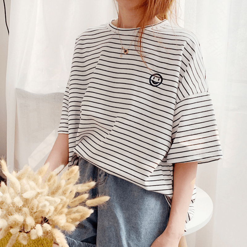 Dog Cotton Striped T-shirt for Adults and Pets Matching Outfit - PIKAPIKA