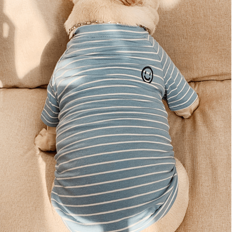 Dog Cotton Striped T-shirt for Adults and Pets Matching Outfit - PIKAPIKA
