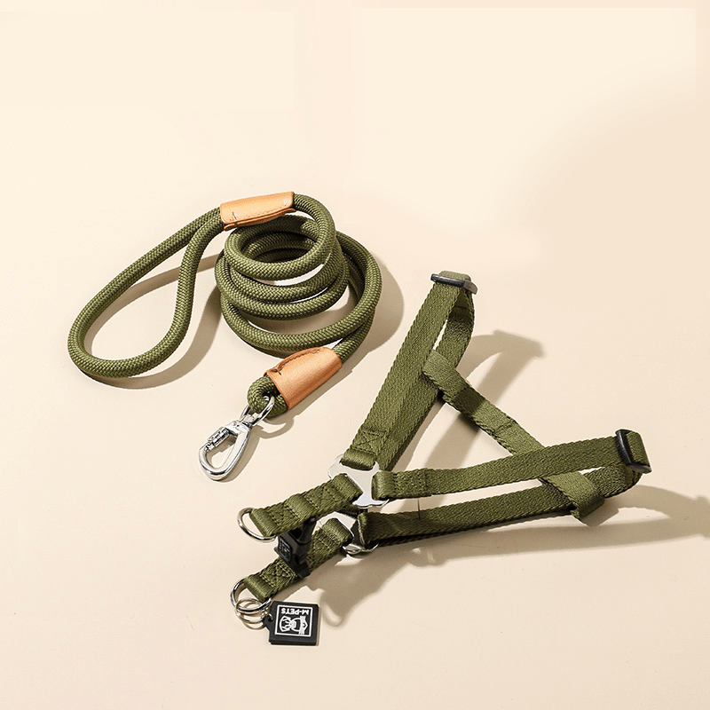 Dog Harness & Leash Set Vest - Style Breathable Mesh Reflective - PIKAPIKA