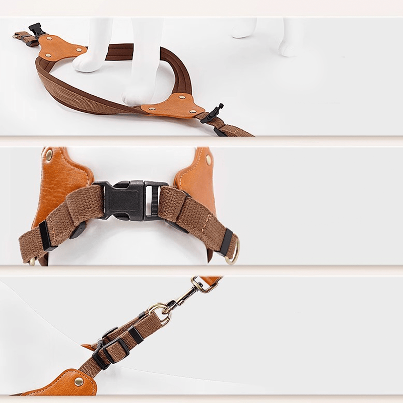 Dog Harness Vest No - Pull Custom ID Tag with Leashes - PIKAPIKA