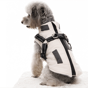 Dog Jacket Padded Vest Sleeveless Clothes with D Ring Winter Warm - PIKAPIKA