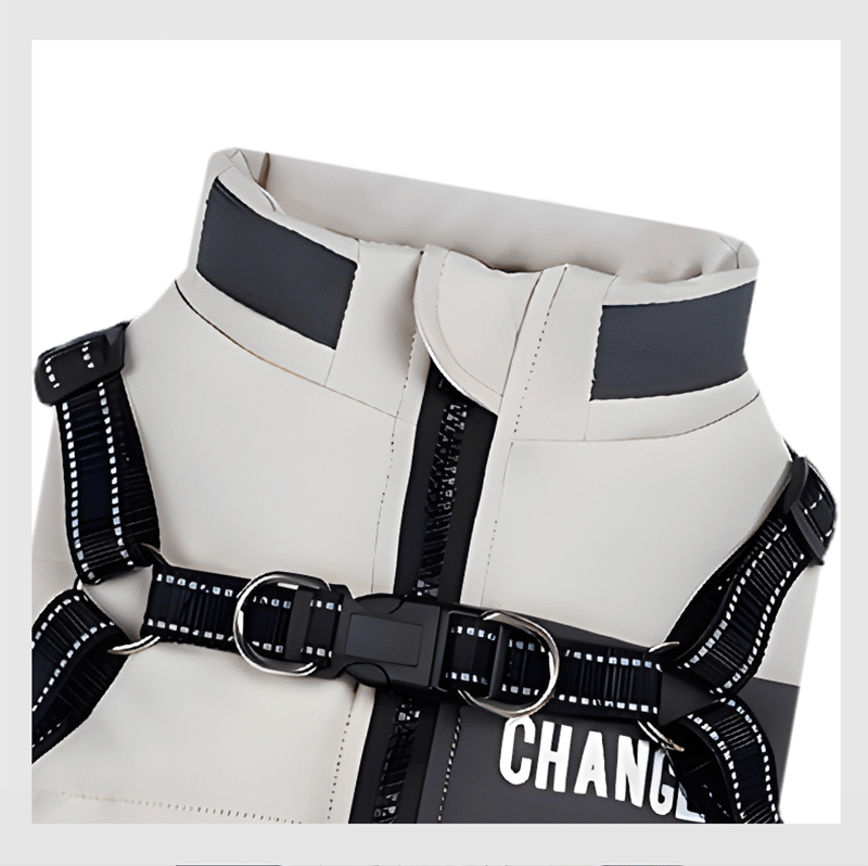 Dog Jacket Padded Vest Sleeveless Clothes with D Ring Winter Warm - PIKAPIKA