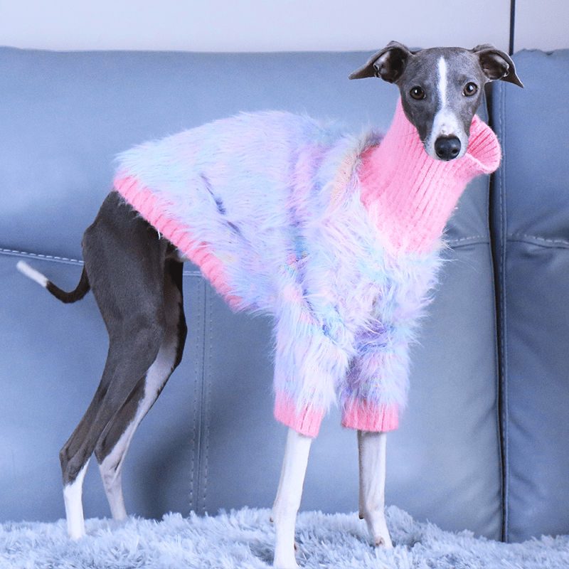 Dog Jumper Knit Plush Sweater for Italian Greyhound Clothes Soft - PIKAPIKA