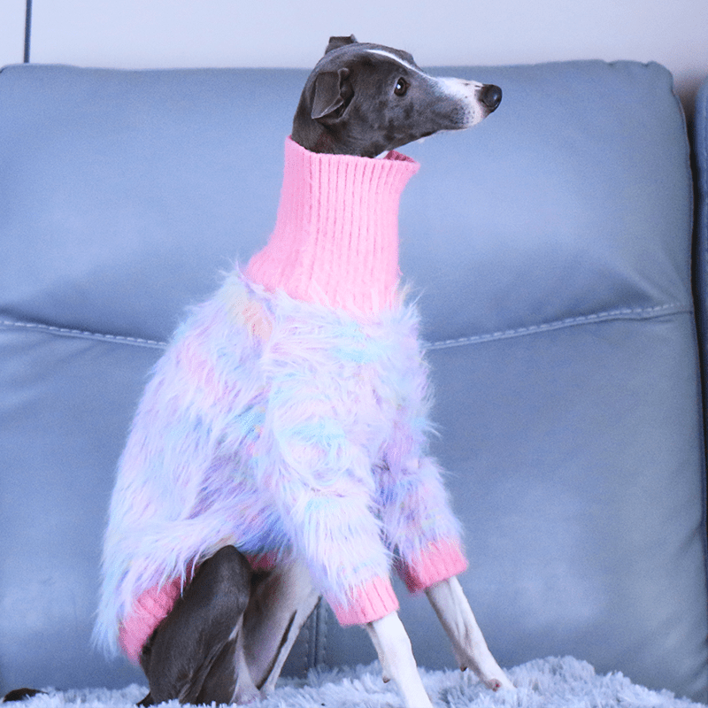 Dog Jumper Knit Plush Sweater for Italian Greyhound Clothes Soft - PIKAPIKA