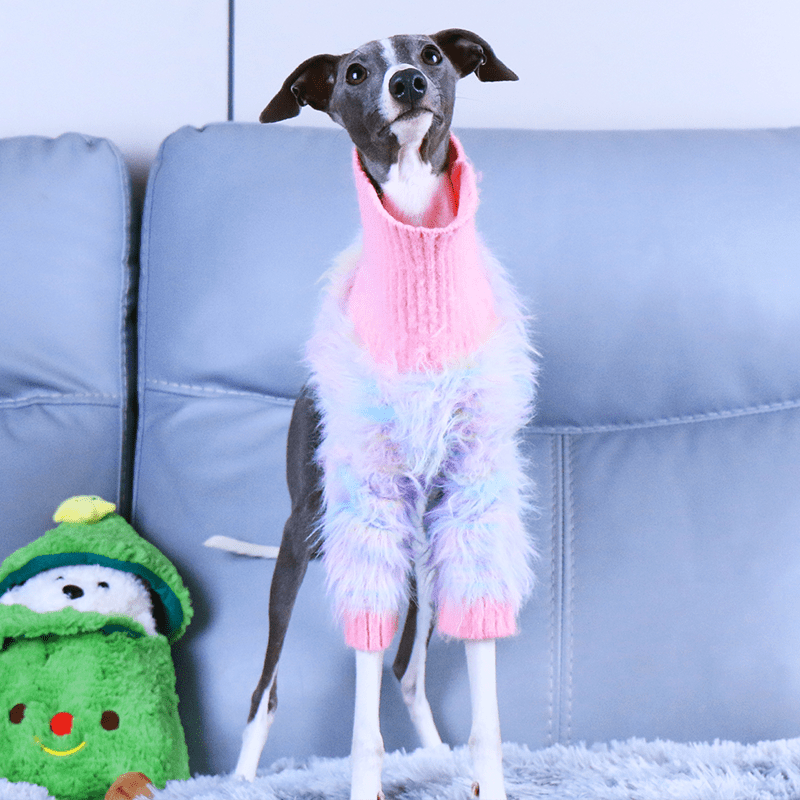 Dog Jumper Knit Plush Sweater for Italian Greyhound Clothes Soft - PIKAPIKA
