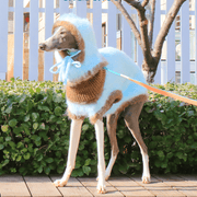 Dog Jumper Knit Plush Sweater for Italian Greyhound Clothes with Hat - PIKAPIKA