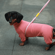 Dog Onesies Cotton Fleece Dachshund Clothes Red - PIKAPIKA