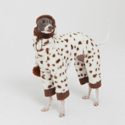 Dog Onesies Fleece Italian Greyhound Clothes Turtleneck Faux Fur Brown - PIKAPIKA