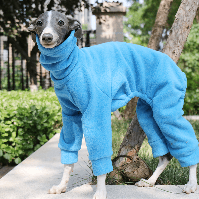 Dog Onesies Pajamas Fleece Clothes for Italian Greyhound Whippet Clothing - PIKAPIKA