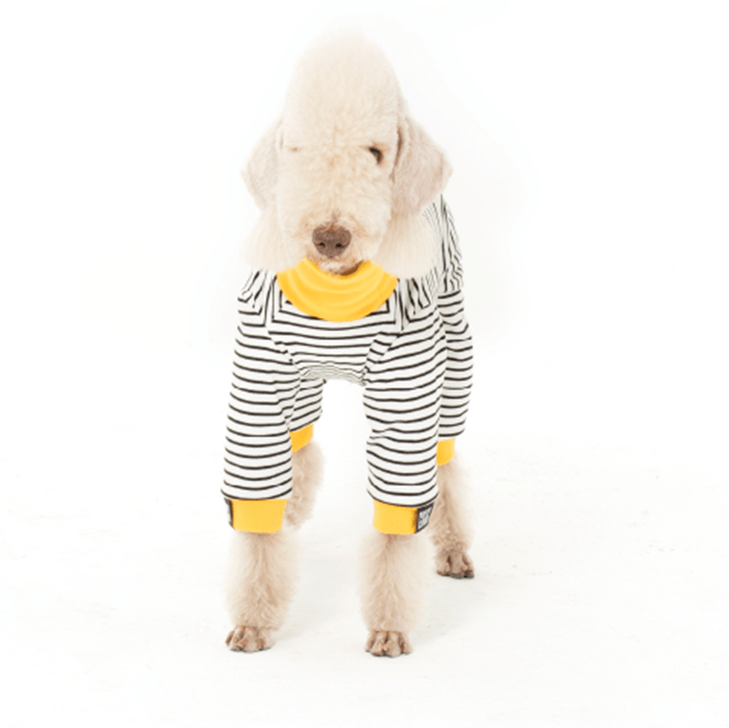 Dog Onesies Stripe Cotton Bedlington Dog Clothes - PIKAPIKA