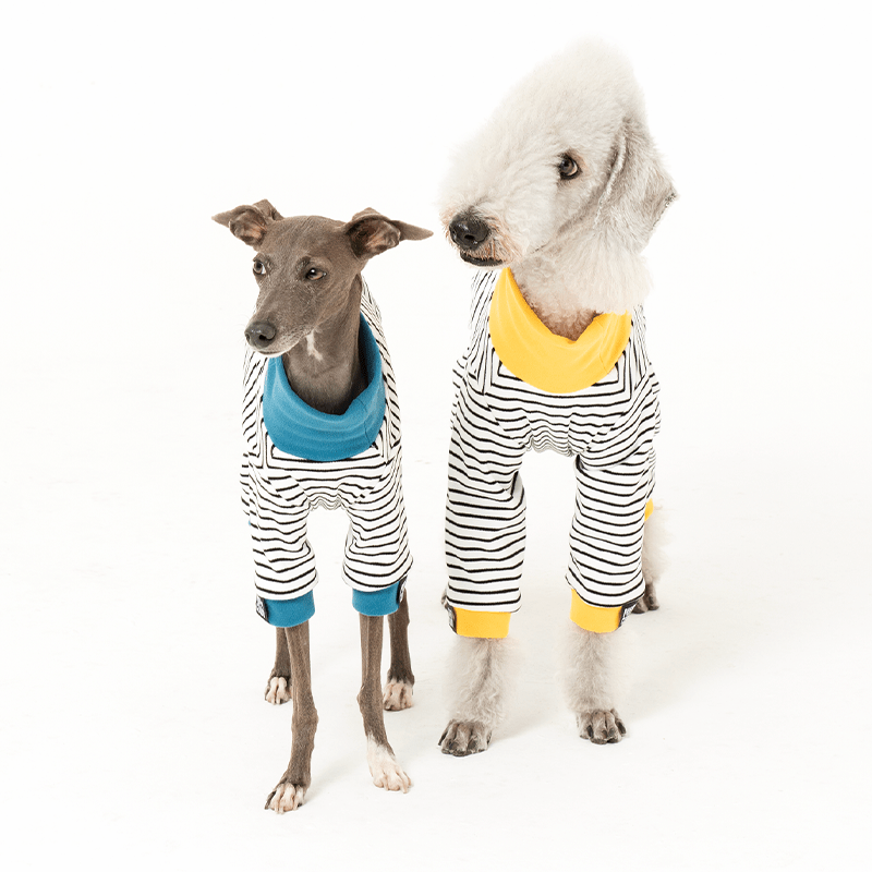 Dog Onesies Stripe Cotton Bedlington Dog Clothes - PIKAPIKA