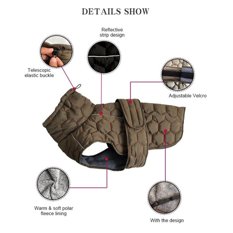 Dog Padded Vest Snowsuits Outdoor Clothes For Italian Greyhound Whippet - PIKAPIKA