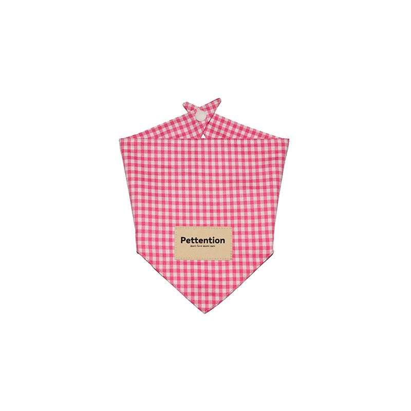 Dog Pink Plaid Bandana Parent and Puppy Series for Small to Medium Dogs - PIKAPIKA