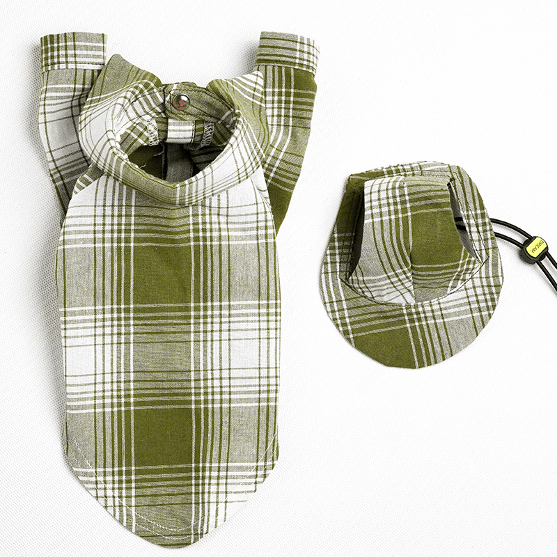 Dog Plaid Shirt Cotton for Italian greyhound Whippet Clothes - PIKAPIKA