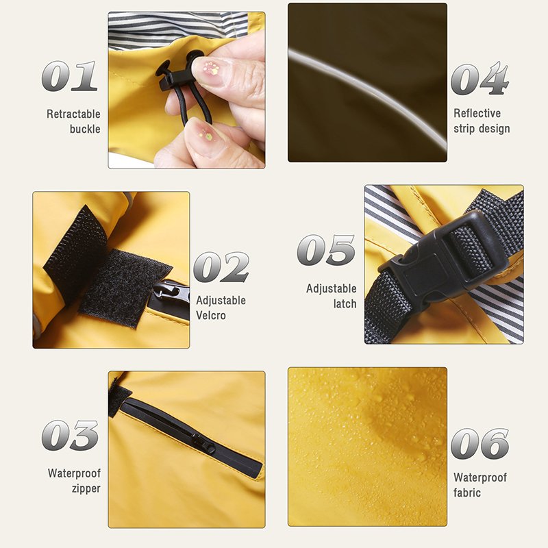 Dog Raincoat Waterproof Jacket - PIKAPIKA