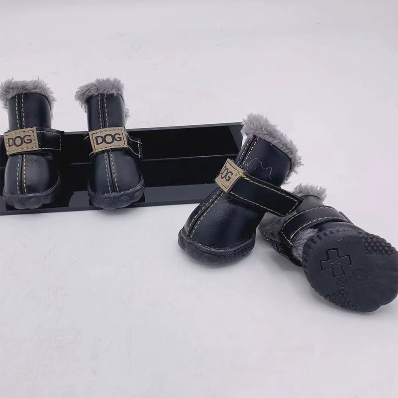 Dog Snow Boots Plush Lining Outdoor Gear - PIKAPIKA