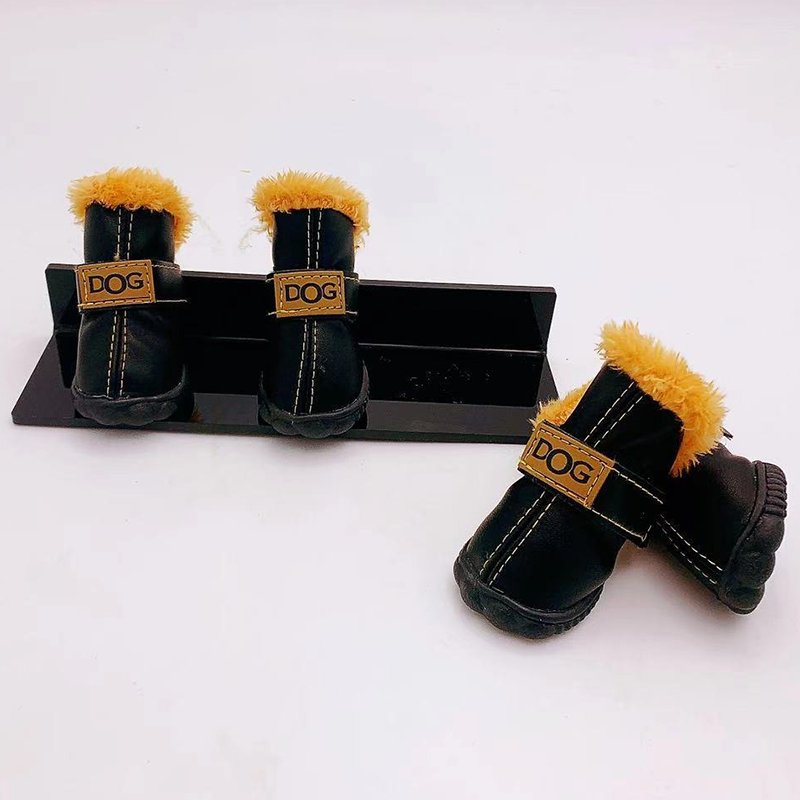Dog Snow Boots Plush Lining Outdoor Gear - PIKAPIKA